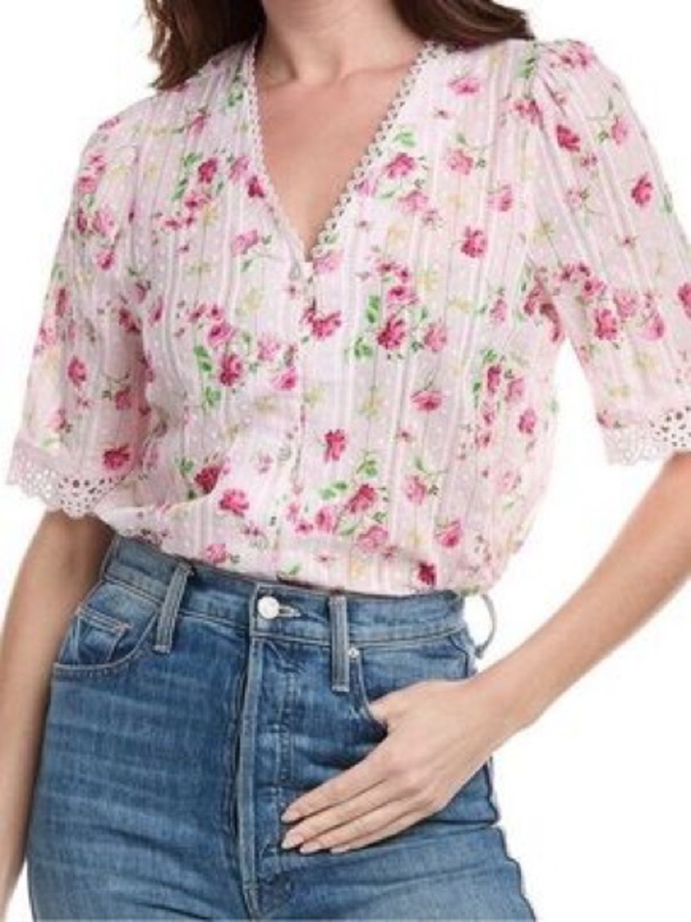 5/$25 Nanette Lepore Floral Top M